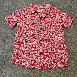 Cat & Jack Red Floral Shirt